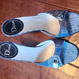 Christian Dior denim heels size 38